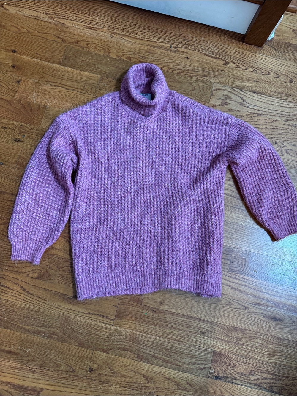 Old Navy Pink Ribbed Turtleneck Sweater